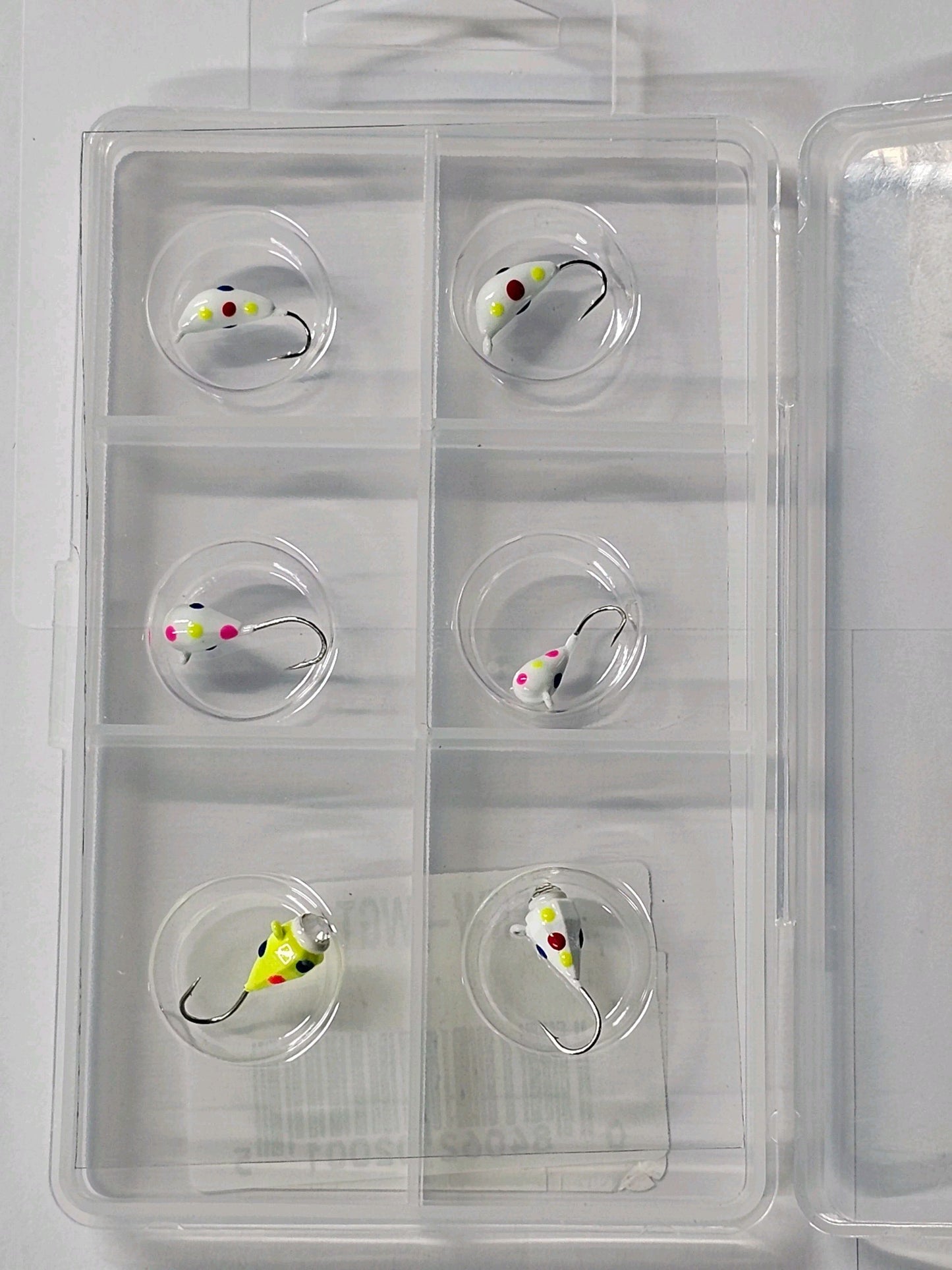 Skanda Wonder Glow Pack Featuring 6 Assorted Glow In the Dark Ice Fishing Jigs